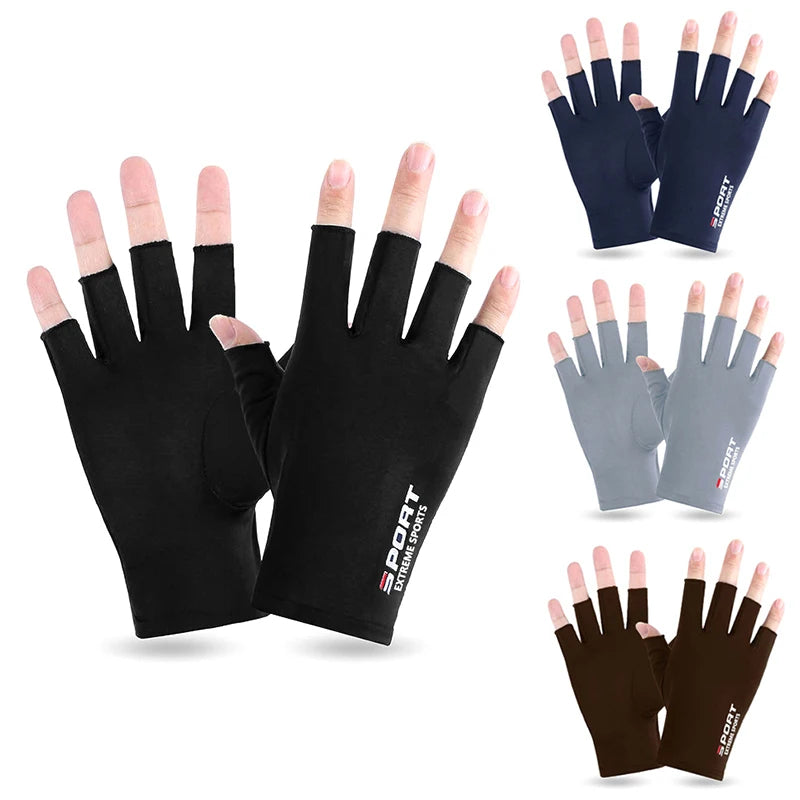 1 Pair 2024 Cycling Half-finger Gloves Breathable Fingerless Sport Gloves Bicycle Gloves Tactical Gloves Cycling Equipment