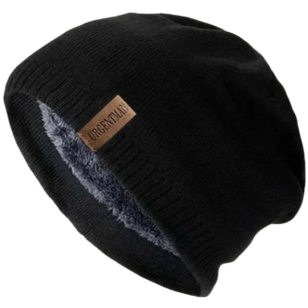 Hot Sale Unisex Plush Fur Lining Warm Winter Hat Lightweight Knitted Hats For Men Women Outdoor Beanie Hats